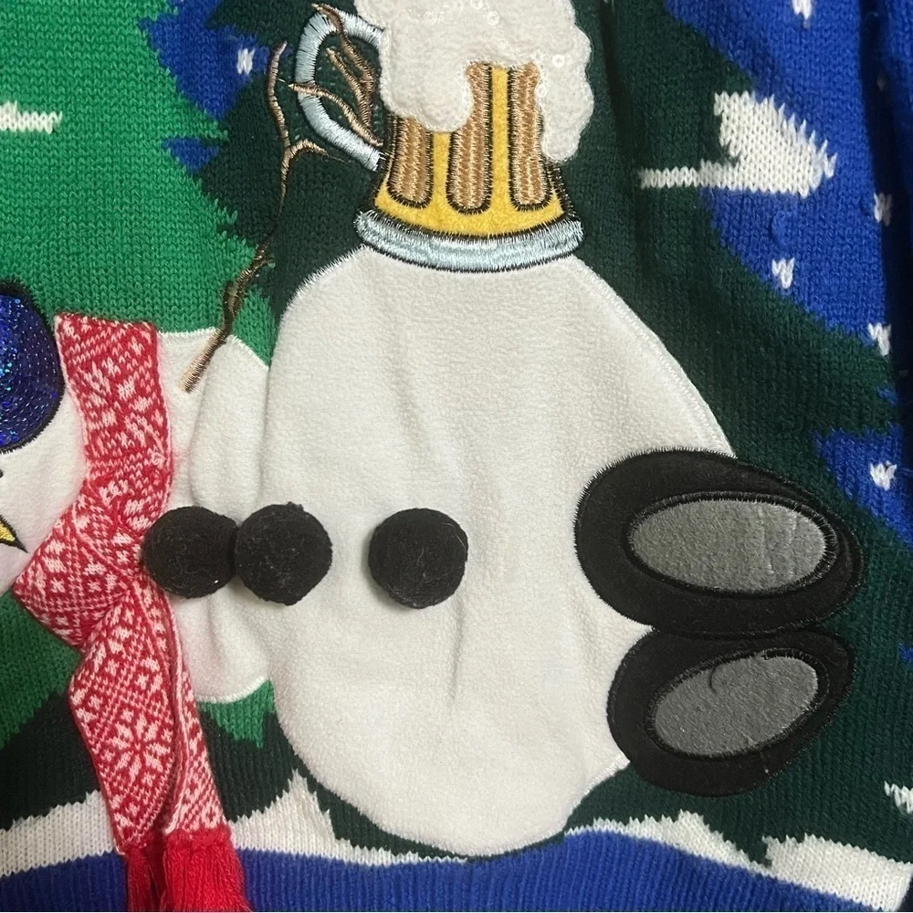 Snowman Beer Belly Ugly Christmas Sweater
Embellished Bling Medium Jolly Sweater - Picture 7 of 7
